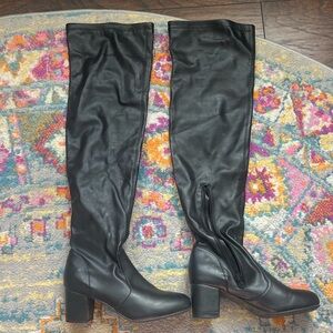 BAMBOO Black Over-the-Knee Boots